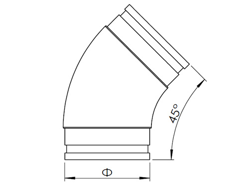 RN-2型45°弯管（冲压成型）